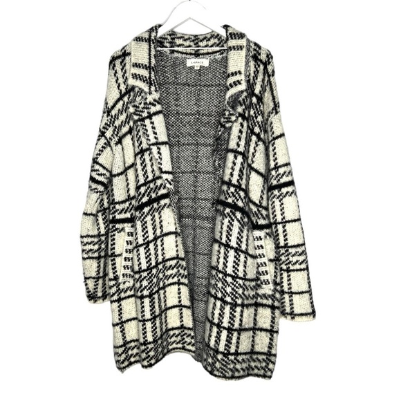 L SPACE Stirling Sweater Coat Couldn't Be Cozier Plaid Size XL - Picture 10 of 16